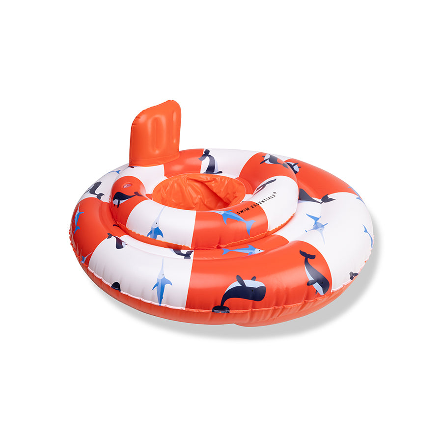 Baby Float - White/Red - Ocean Stripes - 0/1 Years
