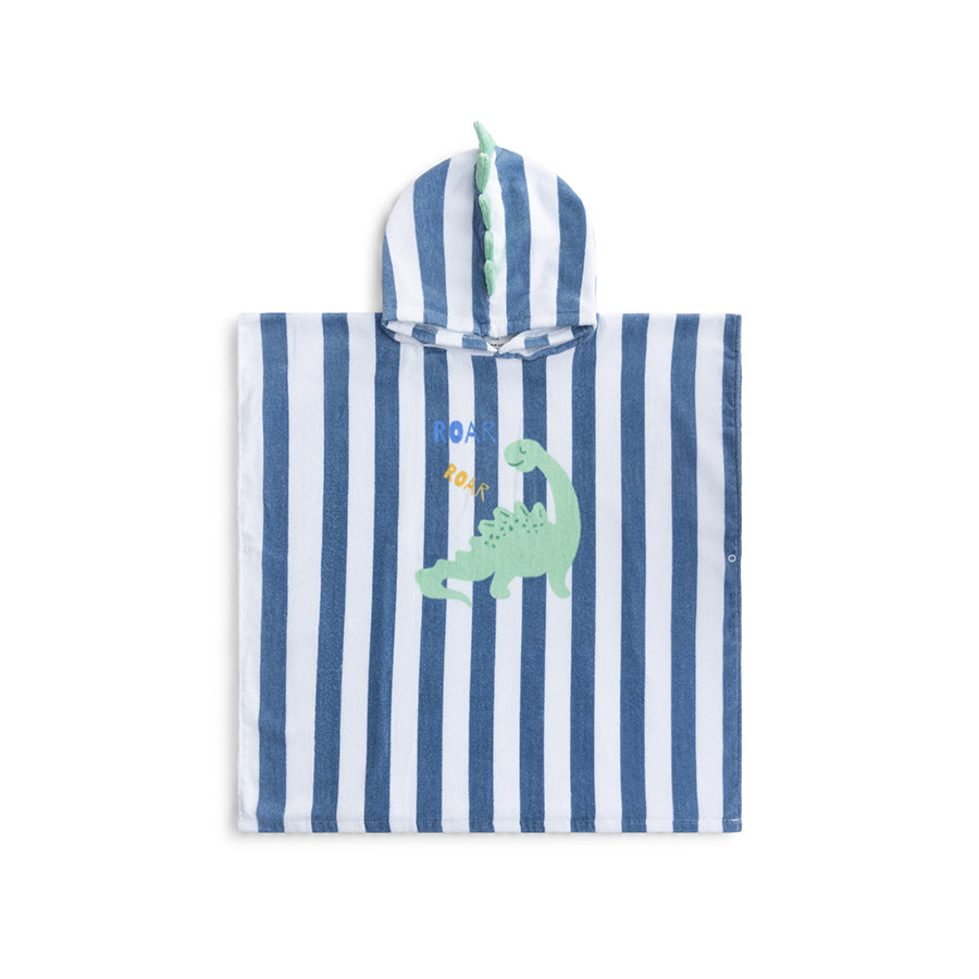 Beach Poncho - Blue - Dino - 65 x 65 cm