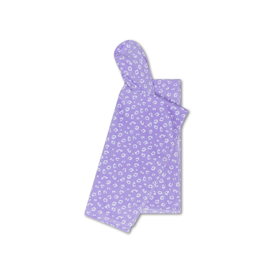 Beach Poncho - Purple - Leopard - 65 x 65 cm