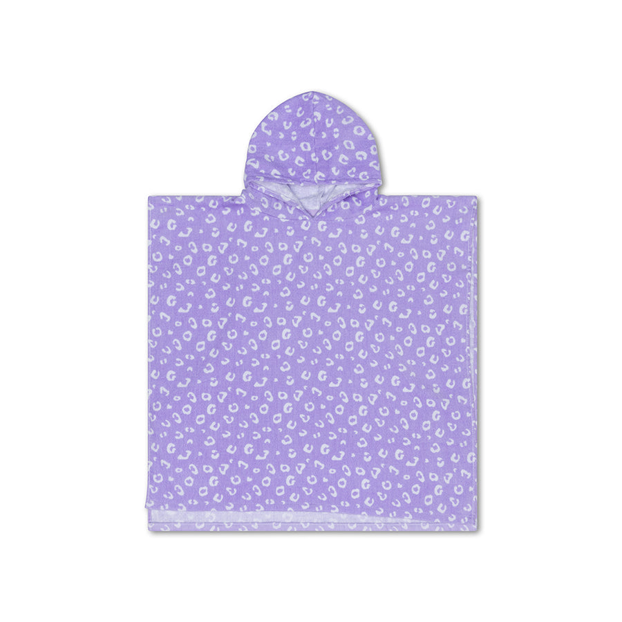 Beach Poncho - Purple - Leopard - 65 x 65 cm