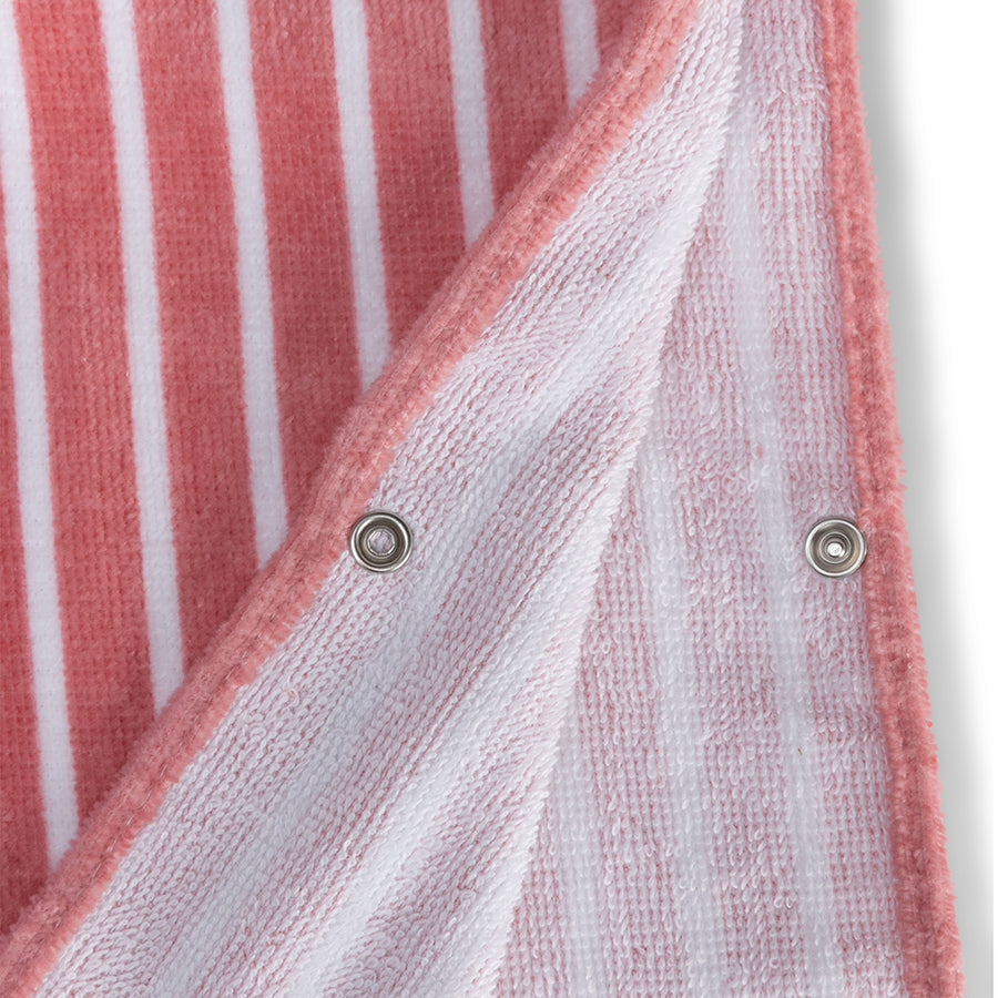 Beach Poncho - Red/White - Daisy Flower - 65 x 65 cm