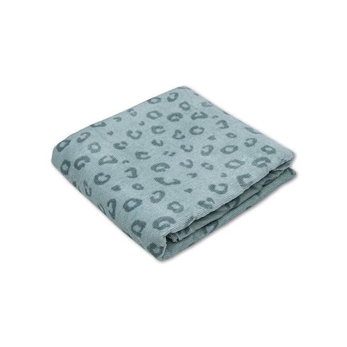 Beach Towel Cotton - Green - Leopard - 135 x 65 cm