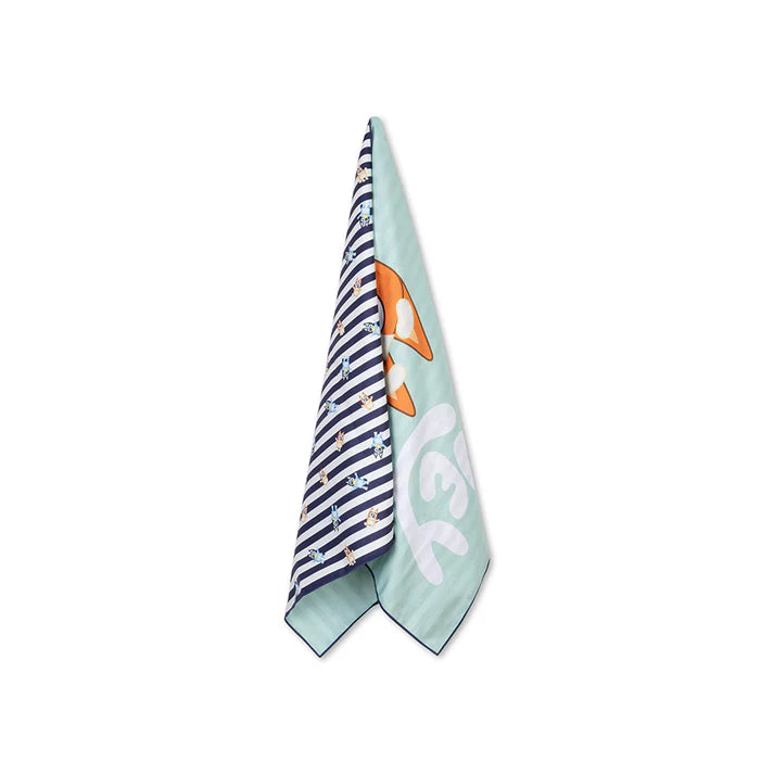 Beach Towel Microfiber - Blue/White - Bluey - 135 x 65 cm