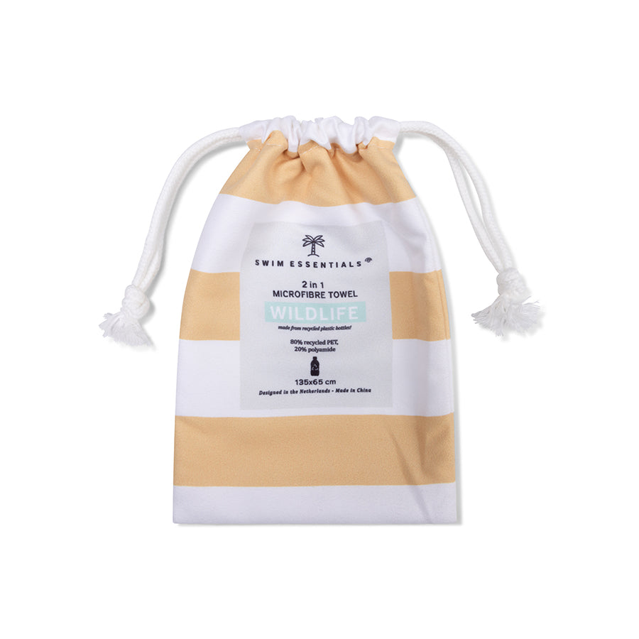 Beach Towel Microfiber - Multicolor - Wild Life - 135 x 65 cm