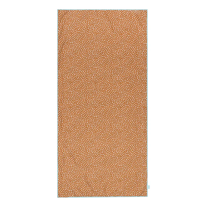 Beach Towel Microfiber - Orange/White - Vibrant Stripes - 135 x 65 cm