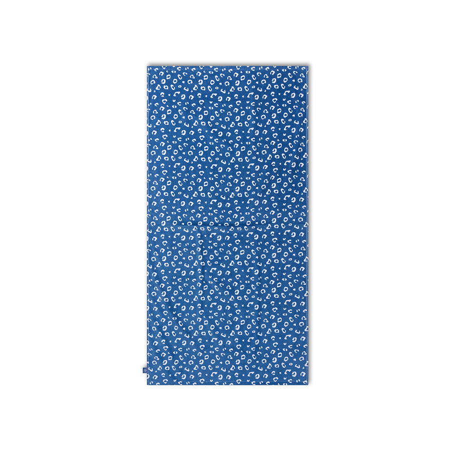 Beach Towel Cotton - Blue - Leopard - 135 x 65 cm