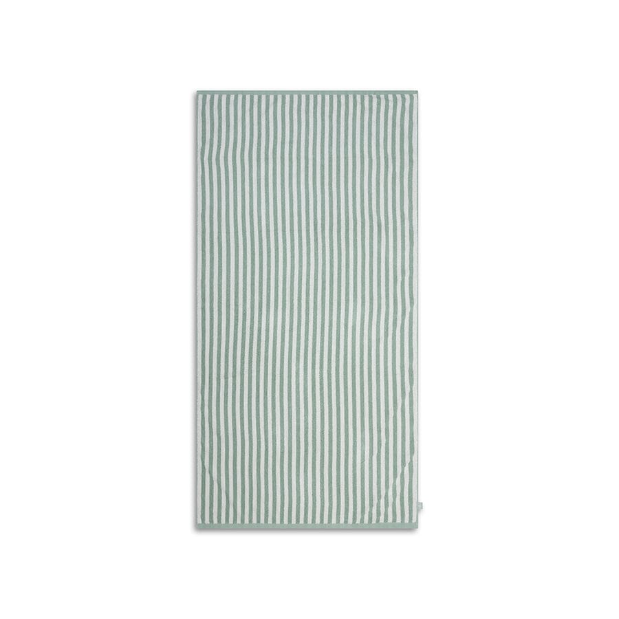 Beach Towel Cotton - Green/White - Resort Stripe - 180 x 90 cm