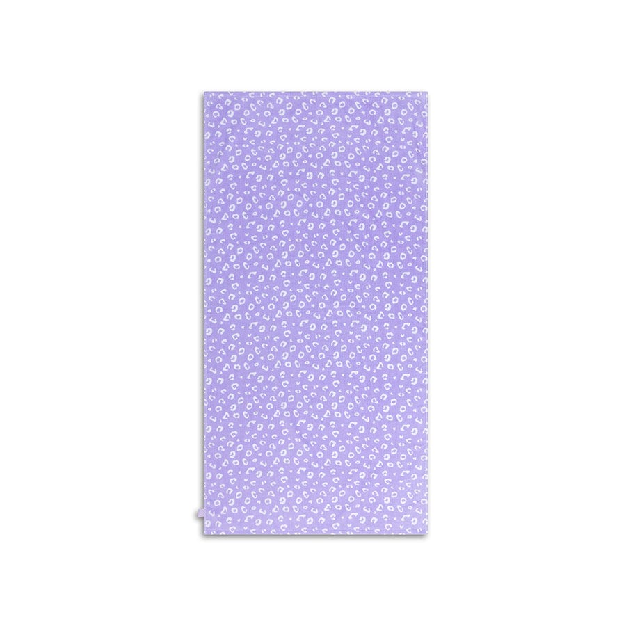 Beach Towel Microfiber - Lila - Leopard - 135 x 65 cm