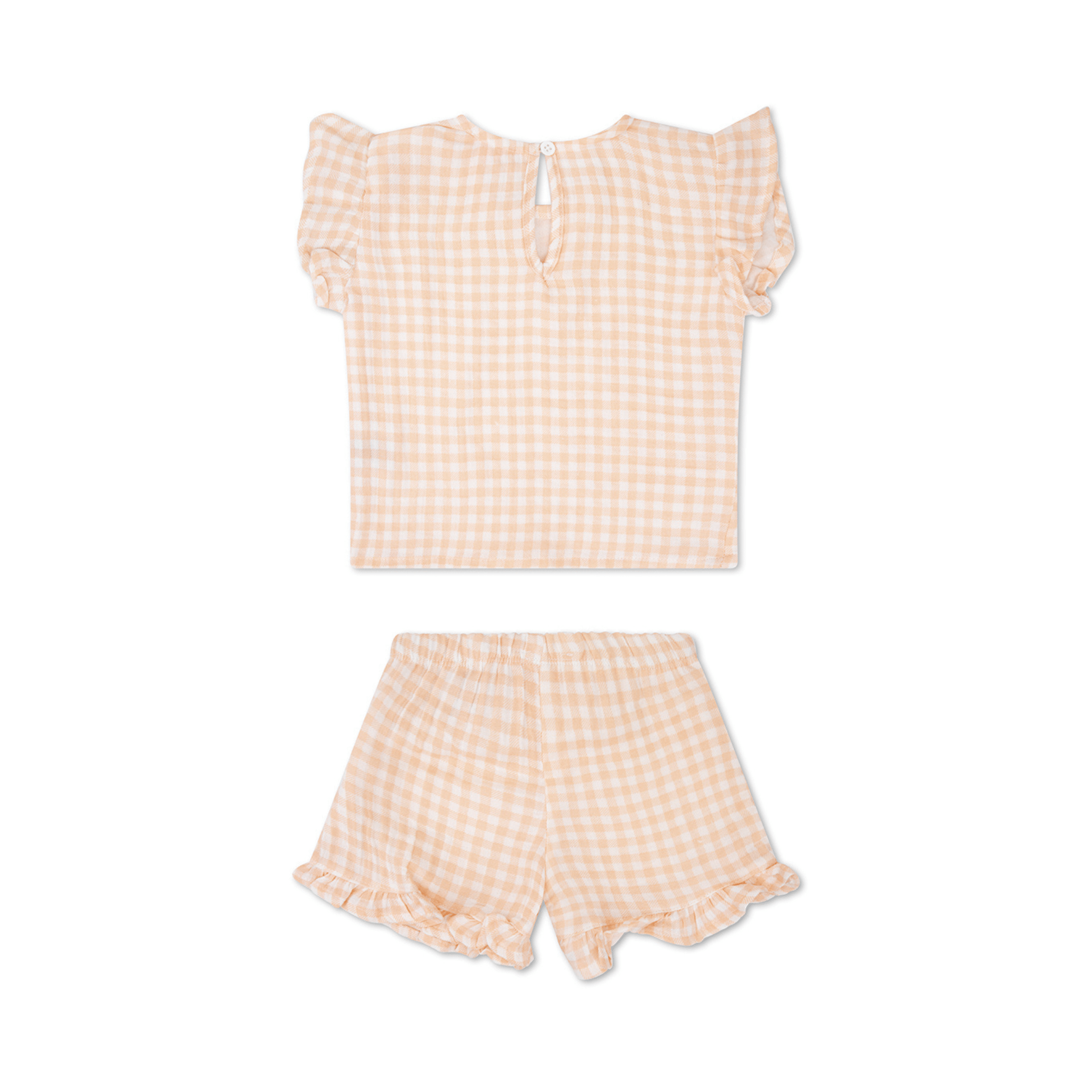 Beachwear Girls - Muslin - Orange/White - Sunset Grid