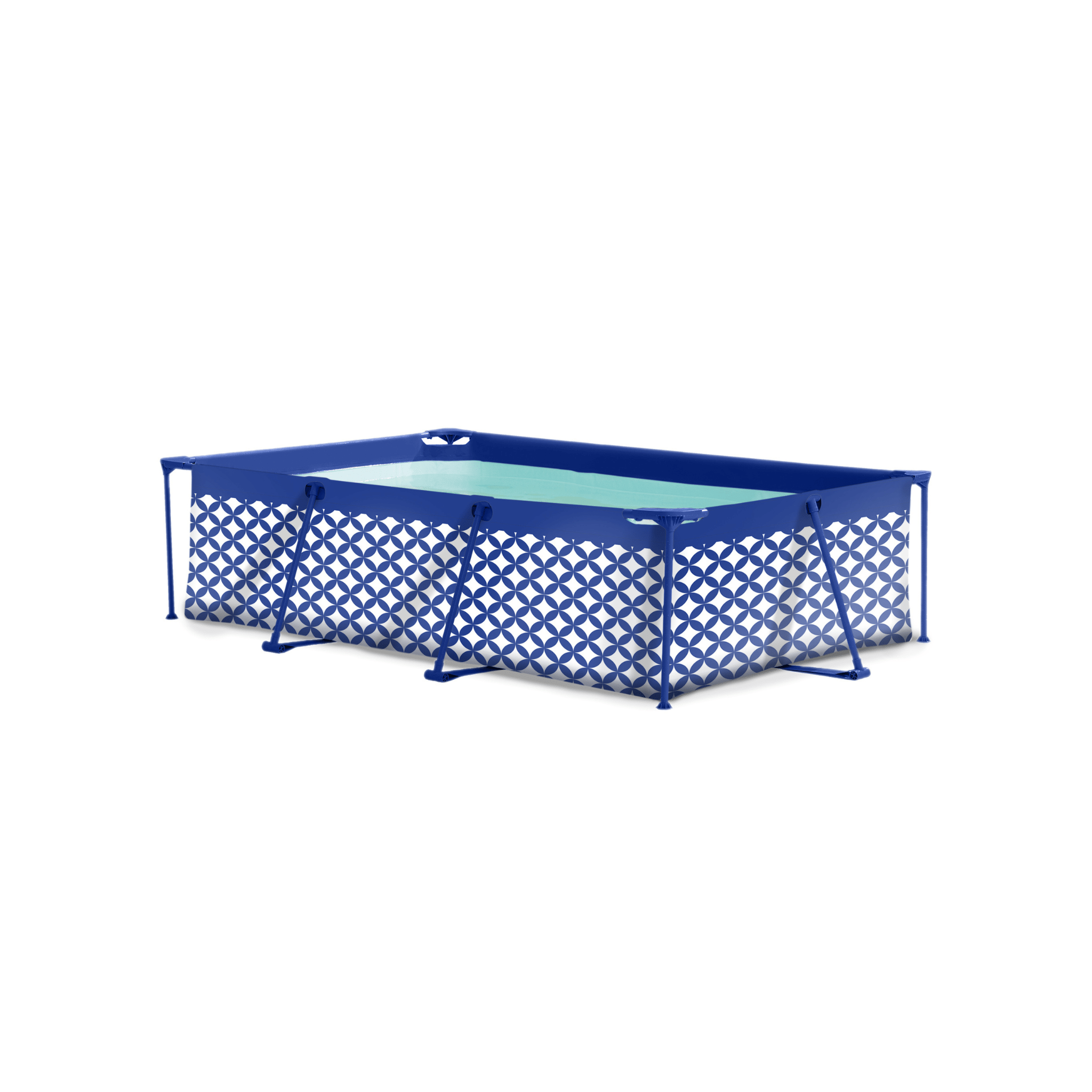 Frame Pool - Dark Blue/White - Elegance - 260 x 160 x 65 cm