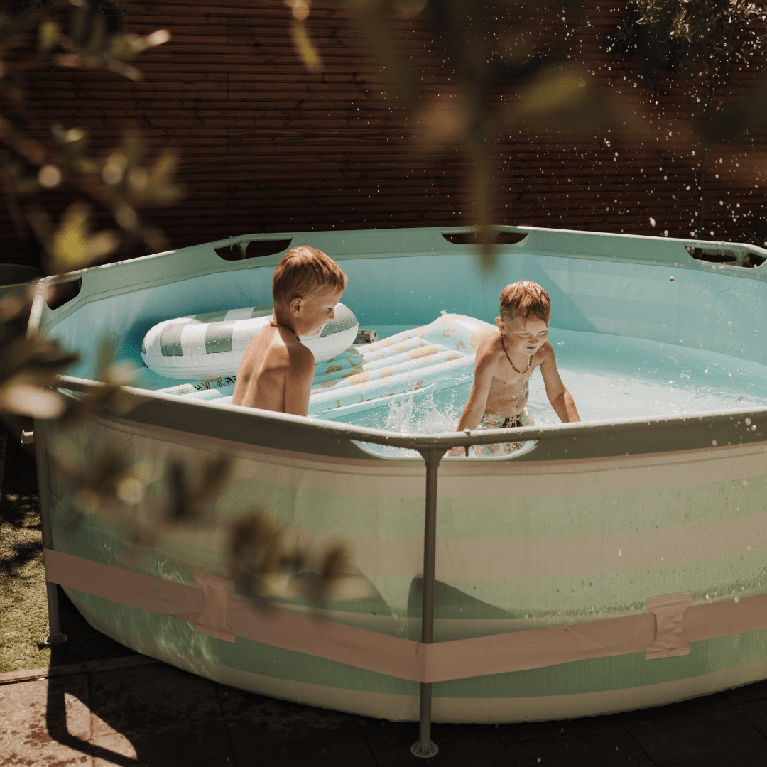 Frame Pool Round - Green/White - Essence - 305 x 76 cm