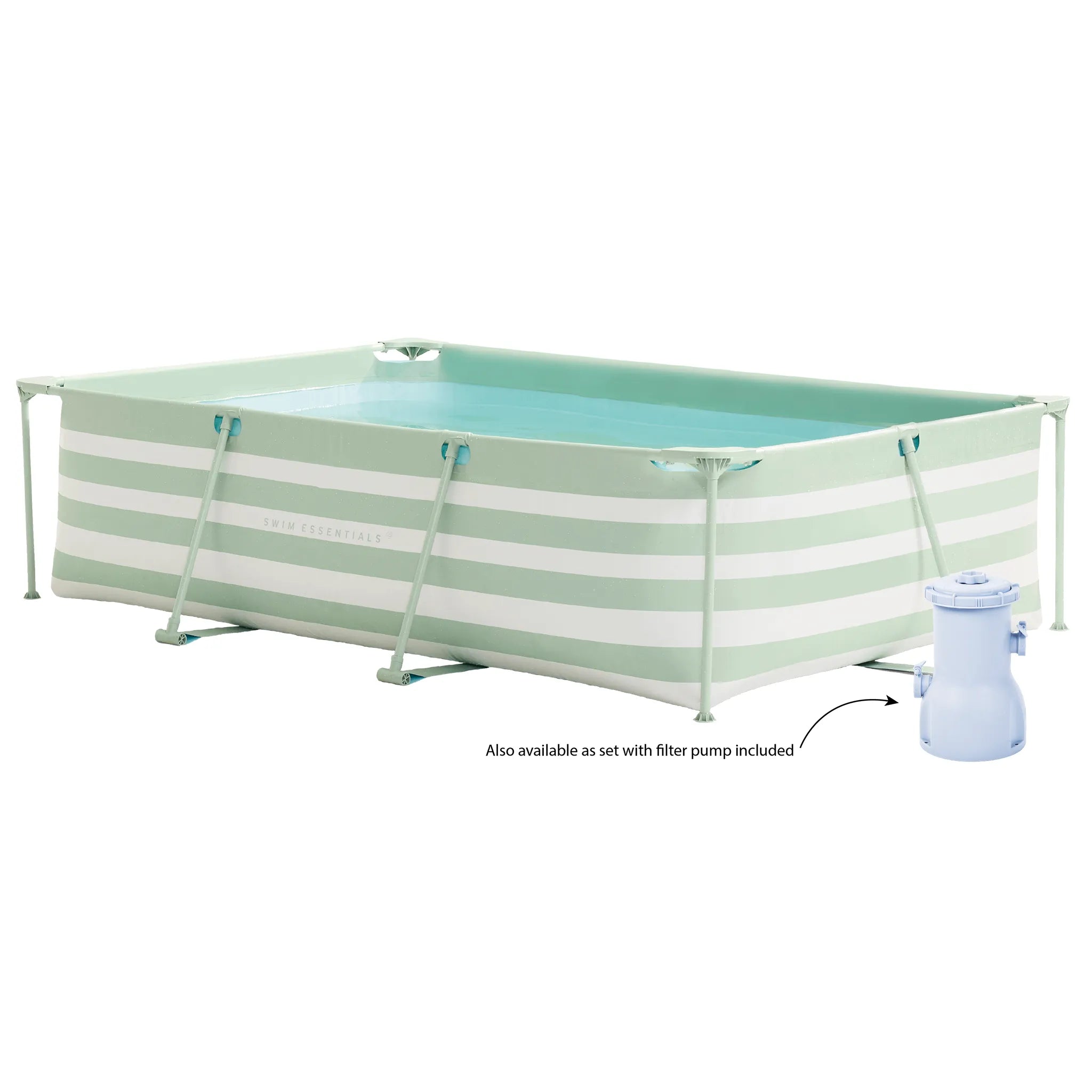 Frame Pool - Green/White - Essence - 300 x 200 x 75 cm