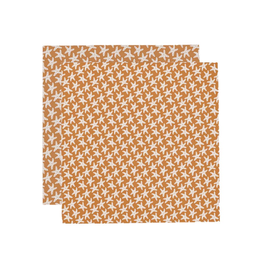 Paño de Muselina (Hidrofílico) - Naranja - Seastar - 110 x 110 cm - 2 piezas