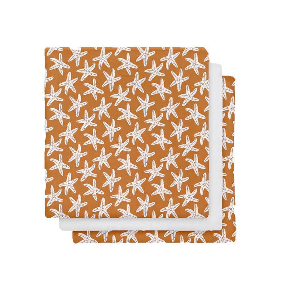 Paño de Muselina (Hidrofílico) - Naranja - Seastar - 60 x 60 cm - 3 piezas