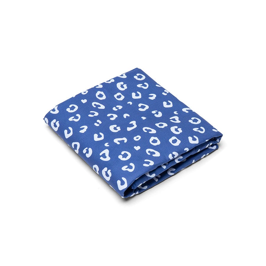 Beach Towel Microfiber - Blue - Leopard - 180 x 90 cm
