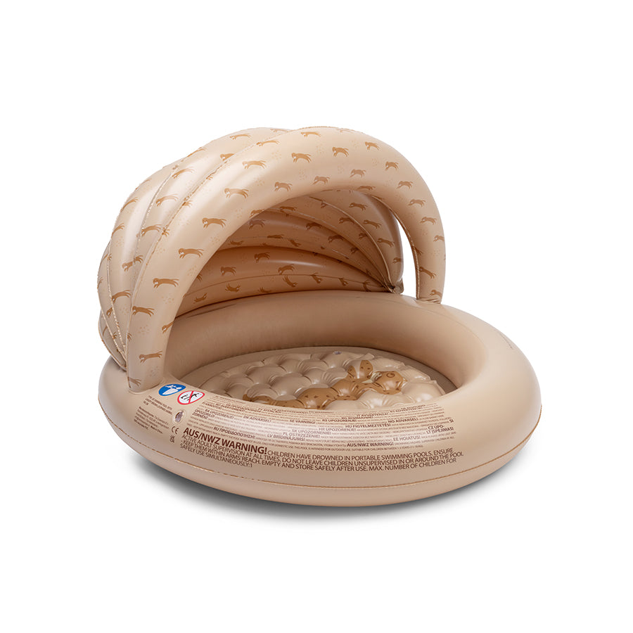 Kids Pool - Beige - Leopard - Ø 100 cm with Canopy