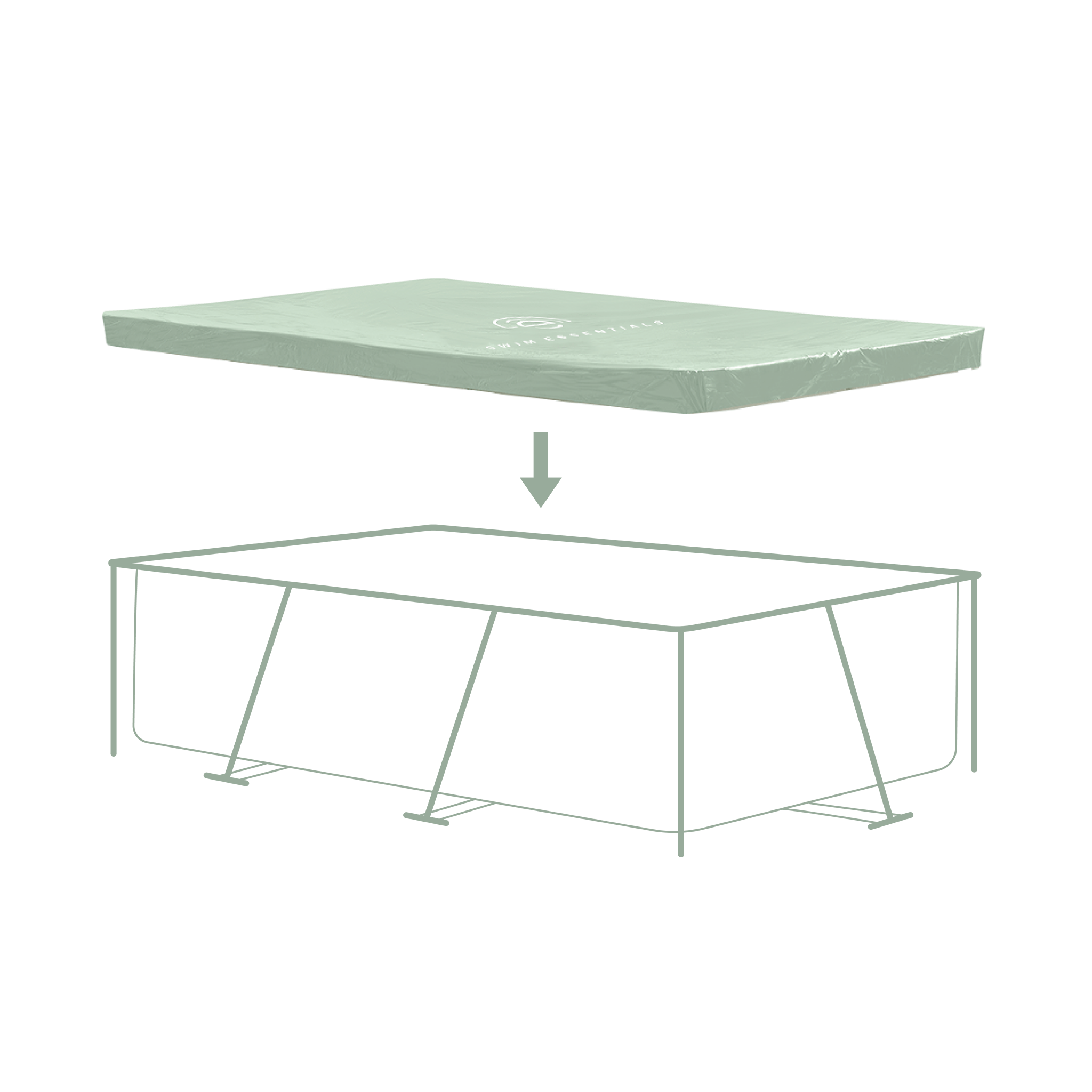 Pool Cover - Green - Essence - 200 x 300 cm