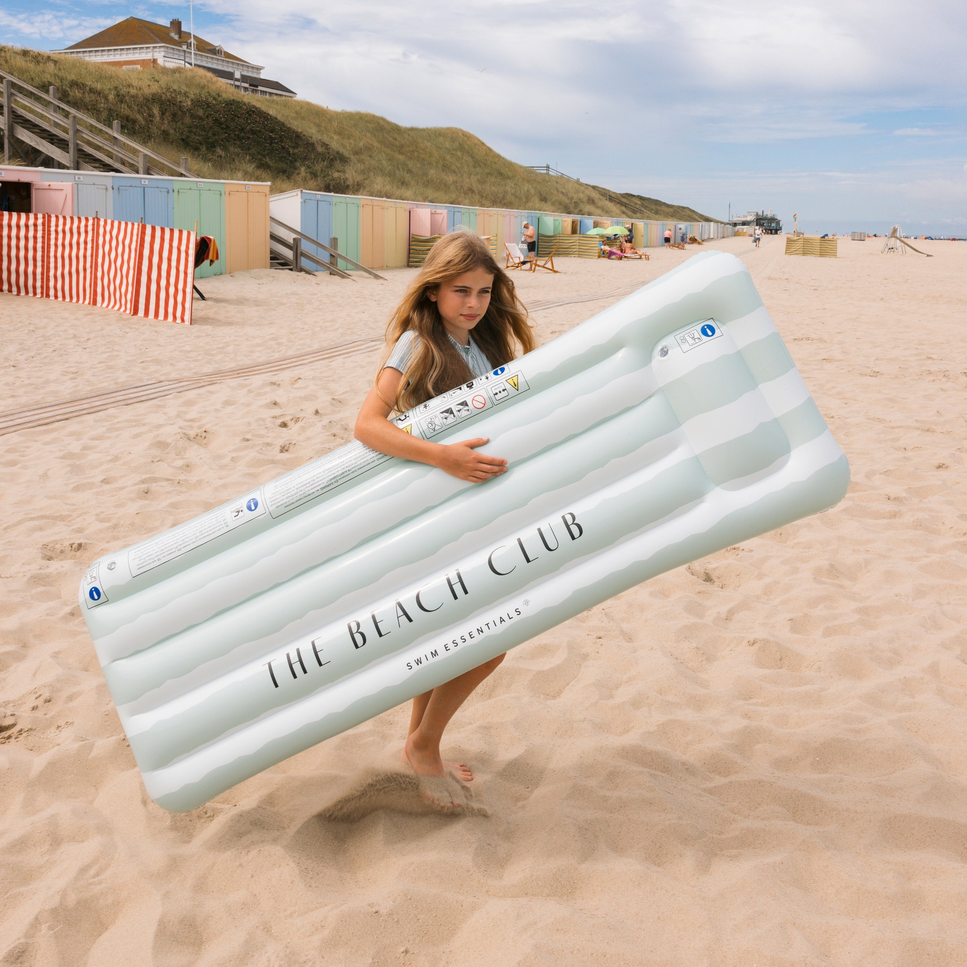 Pool Float - Green - Resort Stripe - 177 cm