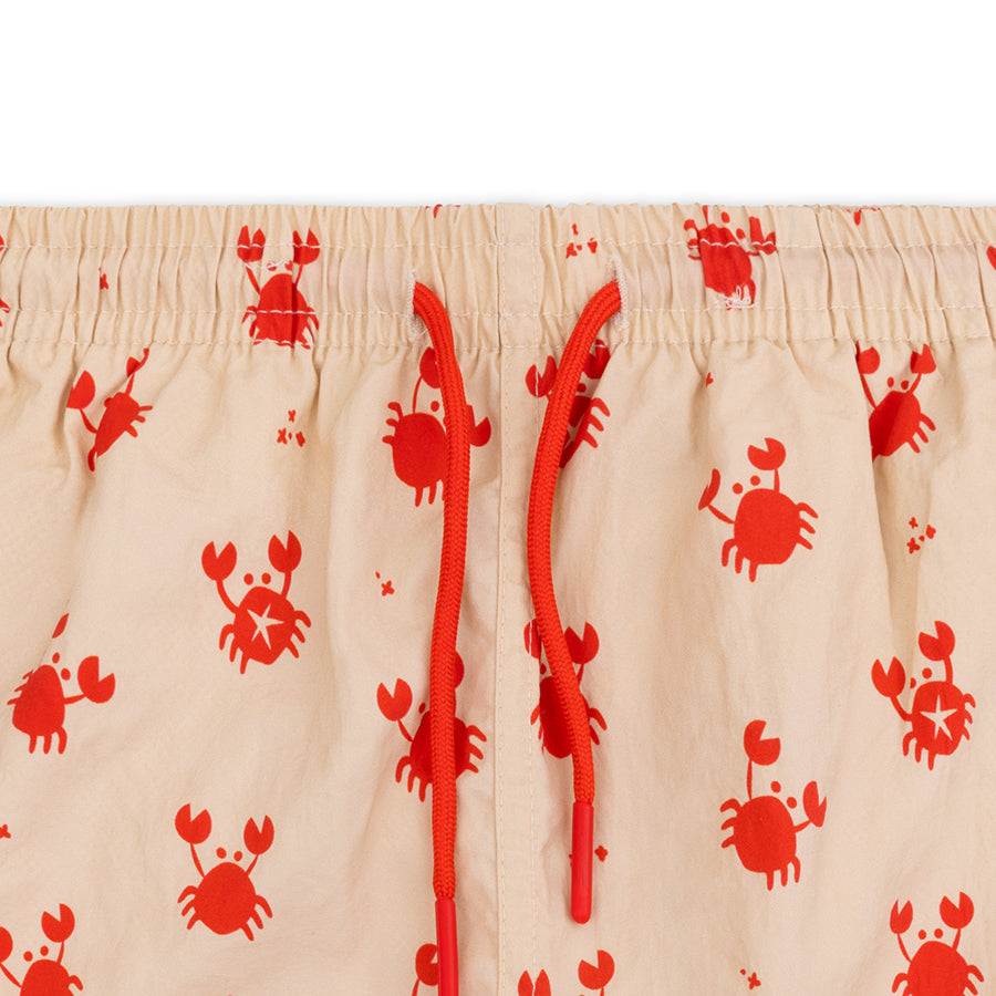 Swim Shorts - Red/Beige - Crabby