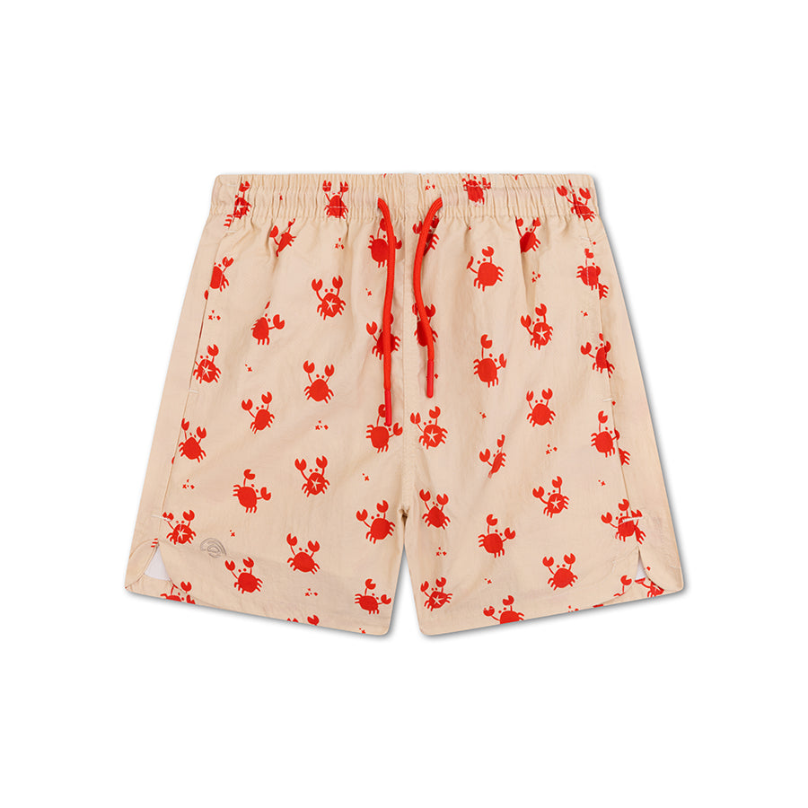 Swim Shorts - Red/Beige - Crabby