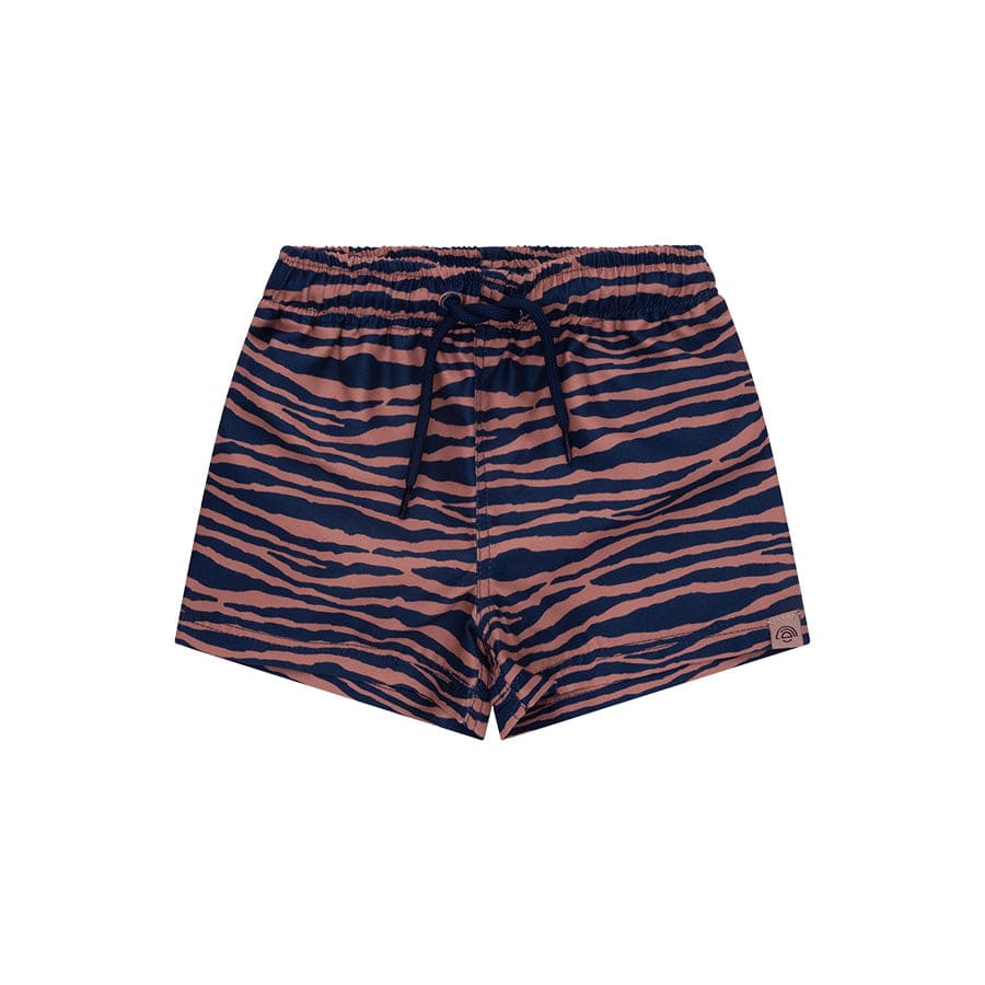 Swim Boxer - Blue/Orange - Vibrant Stripes
