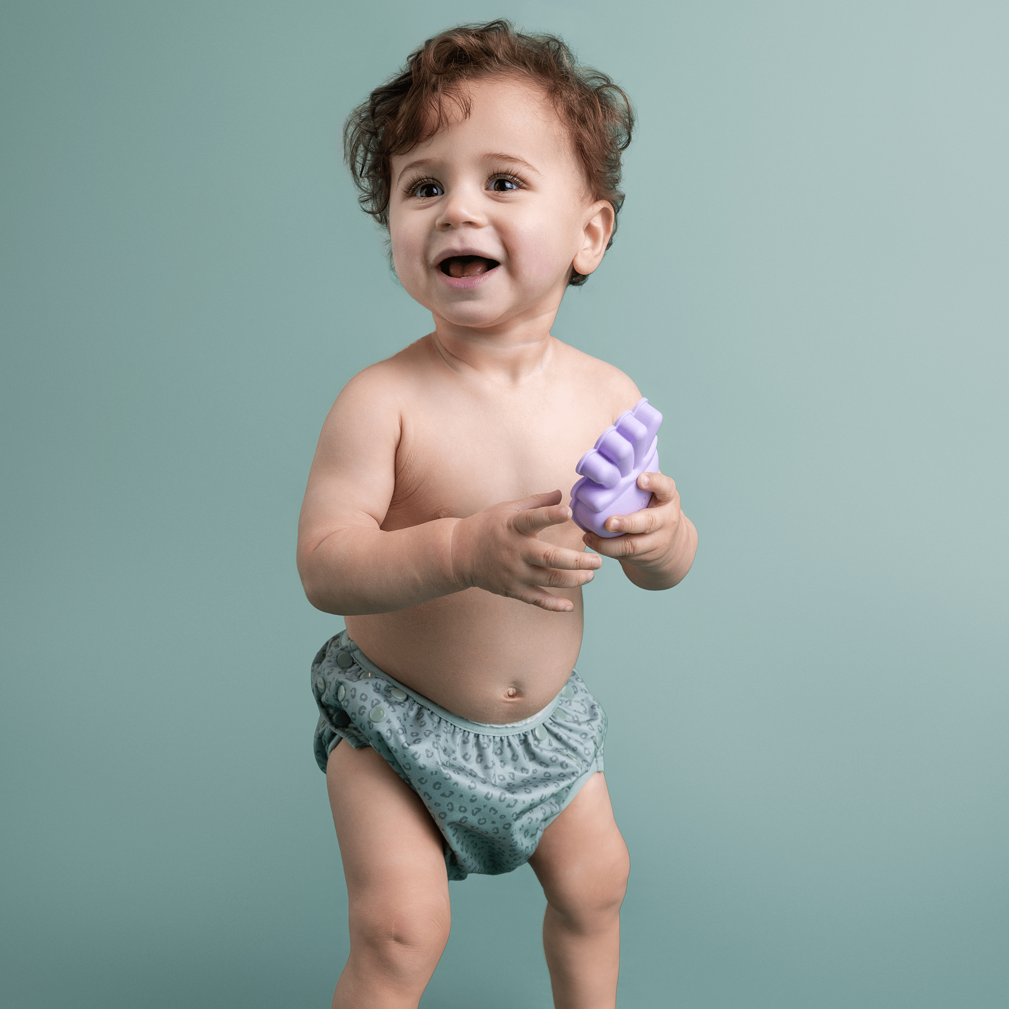 Swim Diaper - Green - Leopard