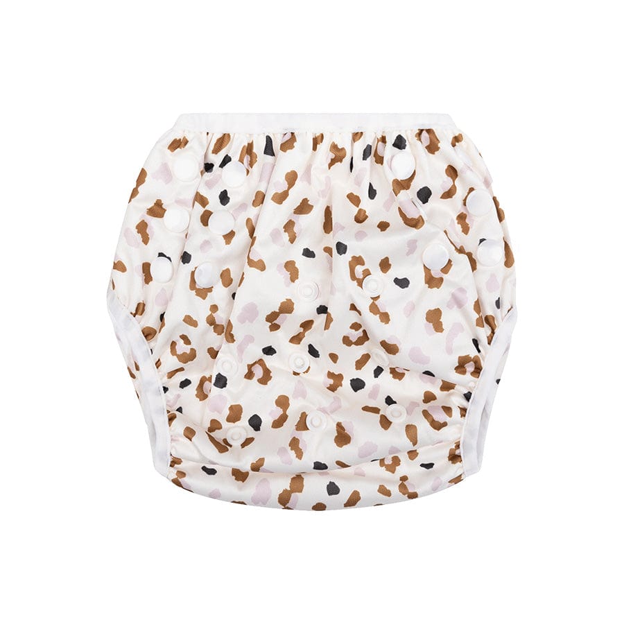Swim Diaper - Khaki - Leopard