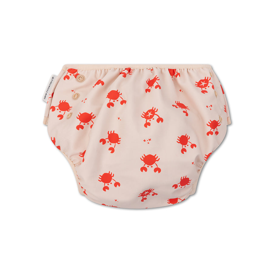 Swim Diaper - Red/Beige - Crabby