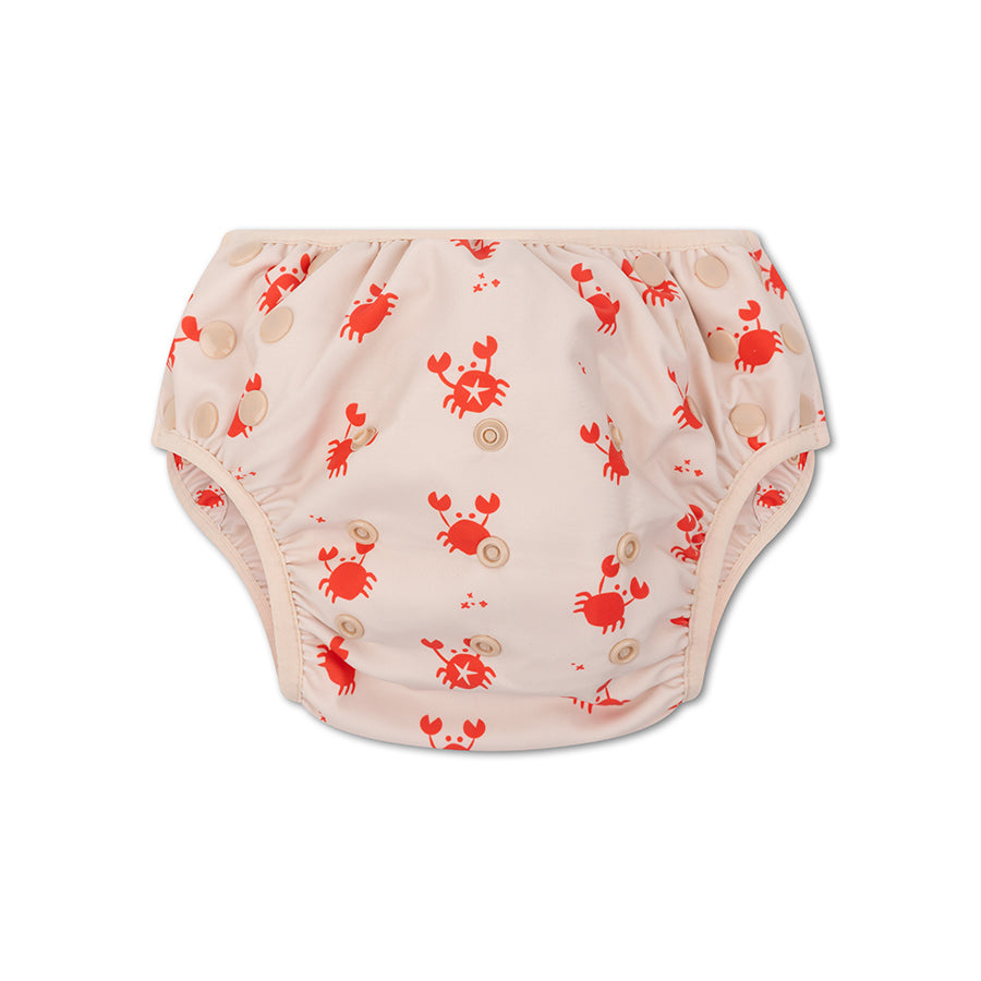 Swim Diaper - Red/Beige - Crabby