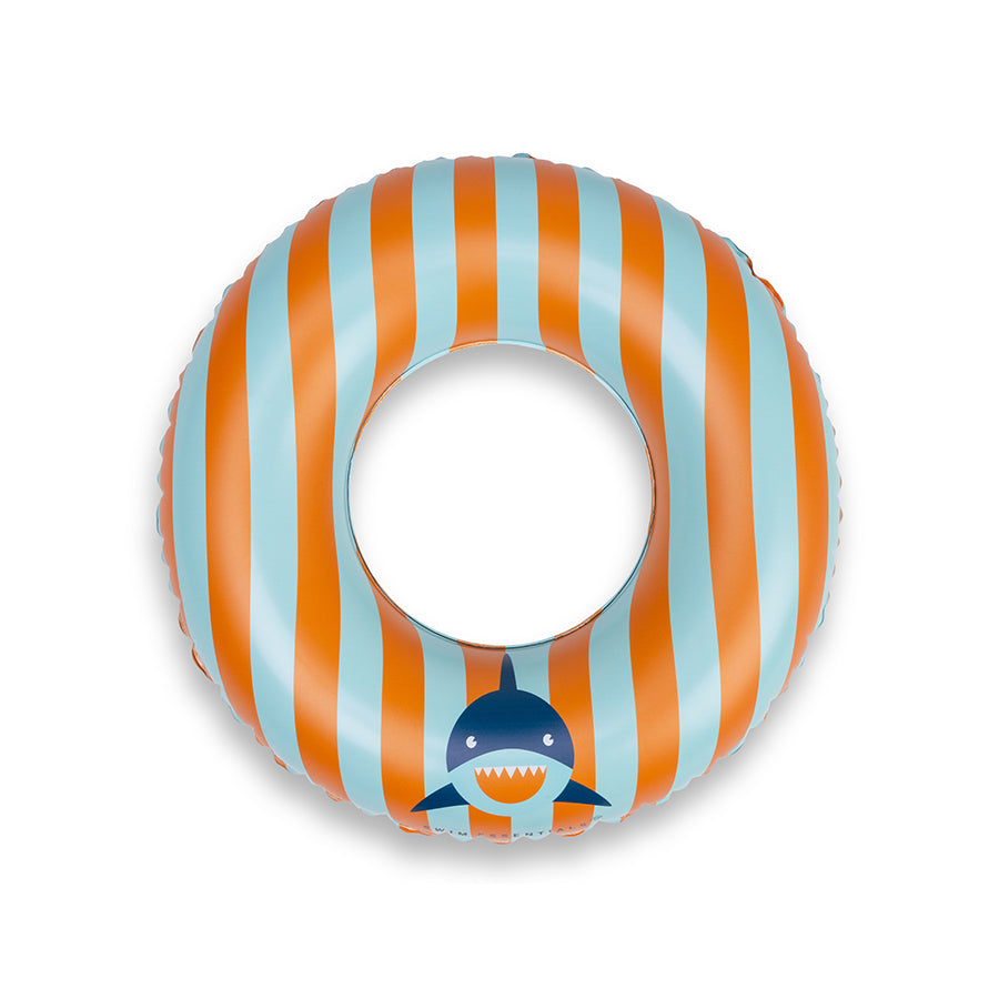 Swim Ring - Orange/Blue - Tropical Shark - Ø 55 cm