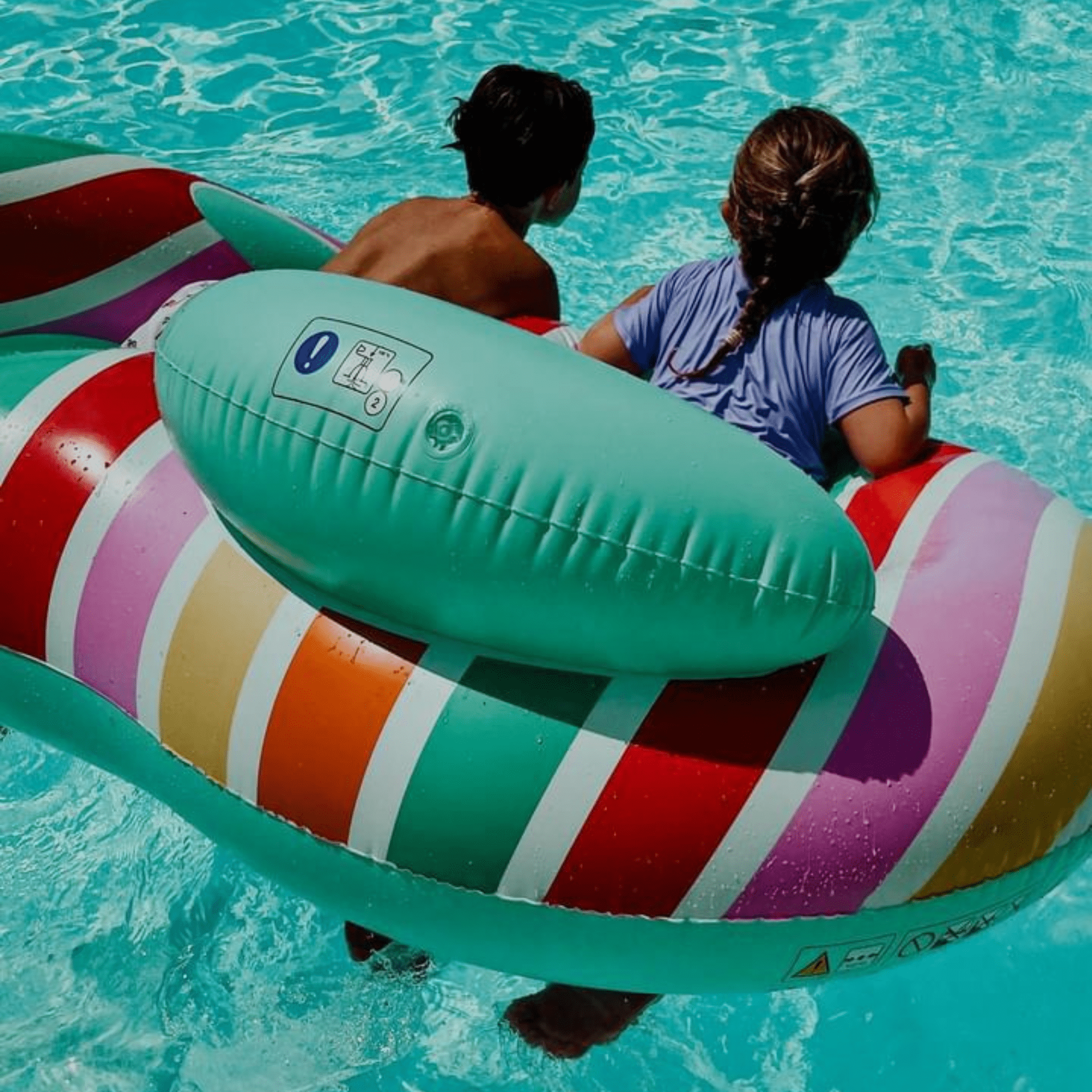 Swim Ring Dubble - Multicolor - Color Rush - Ø 190 cm