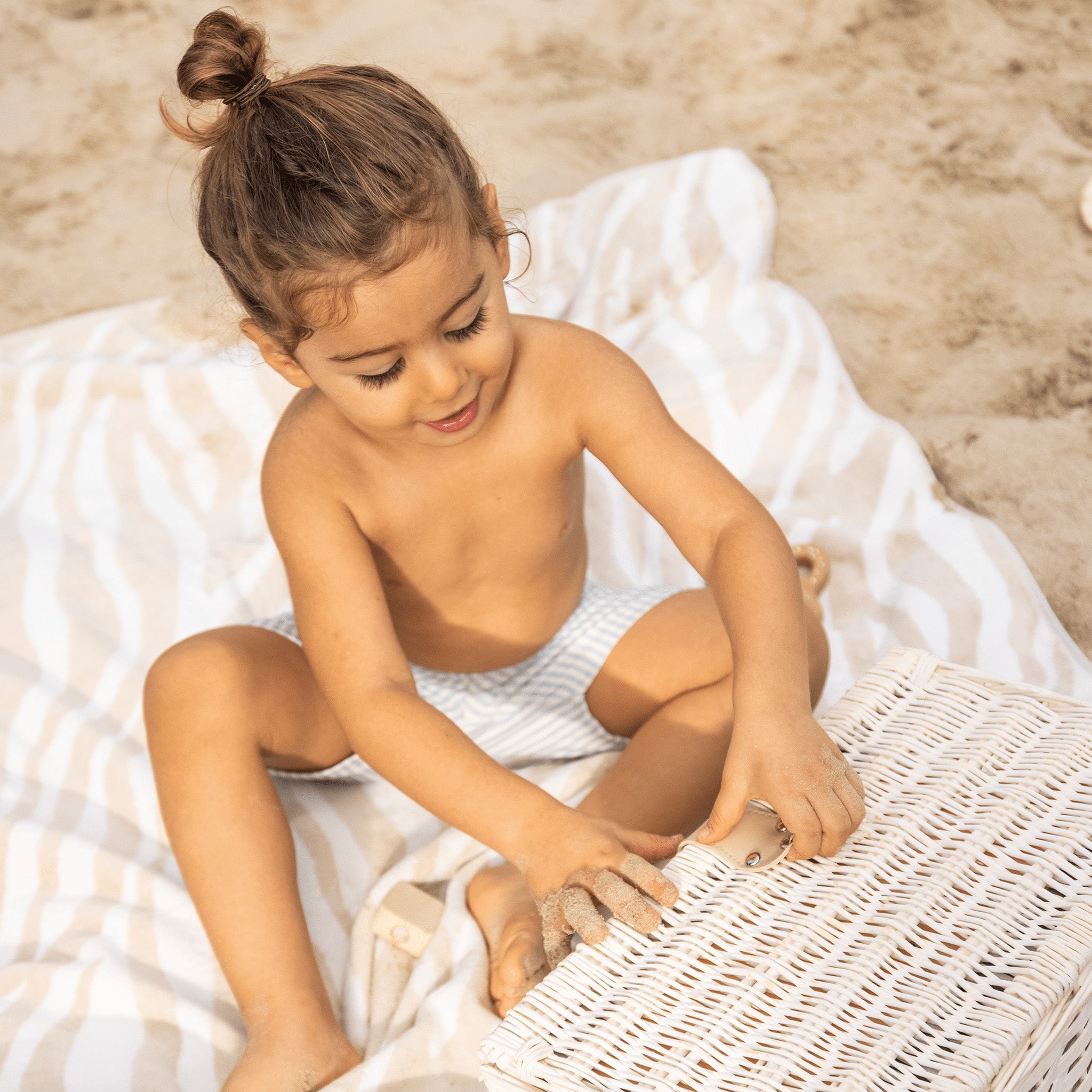 Swim Shorts - Blue/White - Blue Stripes