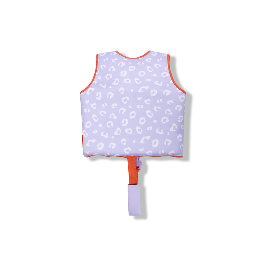Swim Vest - Lila Leopard - 3/6 Years
