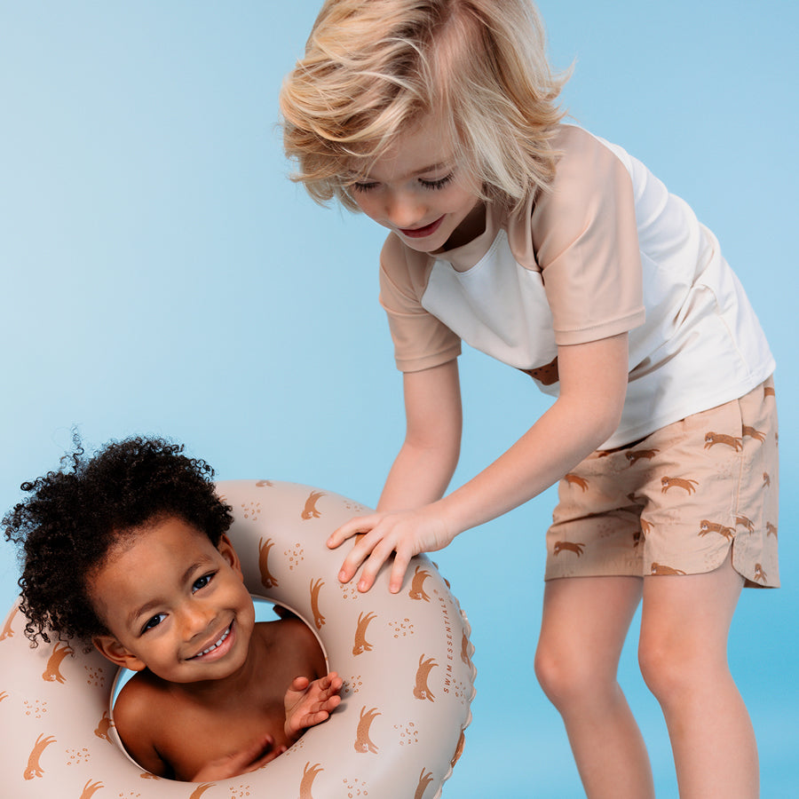 Swimming T-Shirt - Short Sleeve - Brown - Roamer