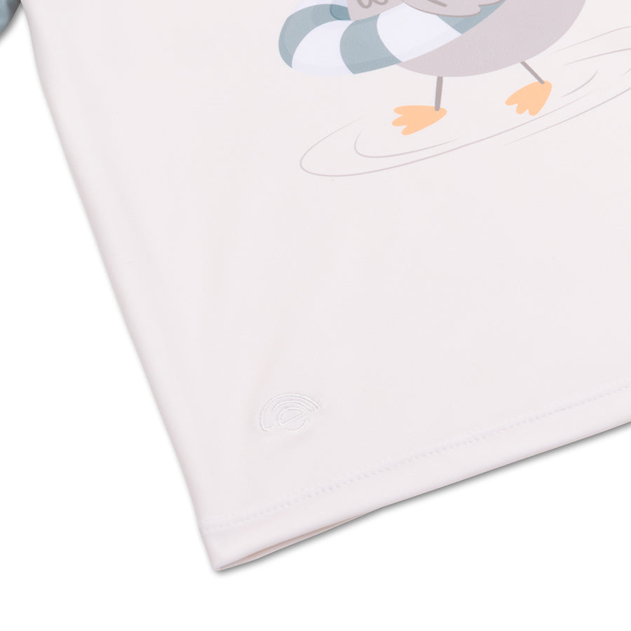 Swimming T-Shirt - Short Sleeve - Green - Resort Stripe