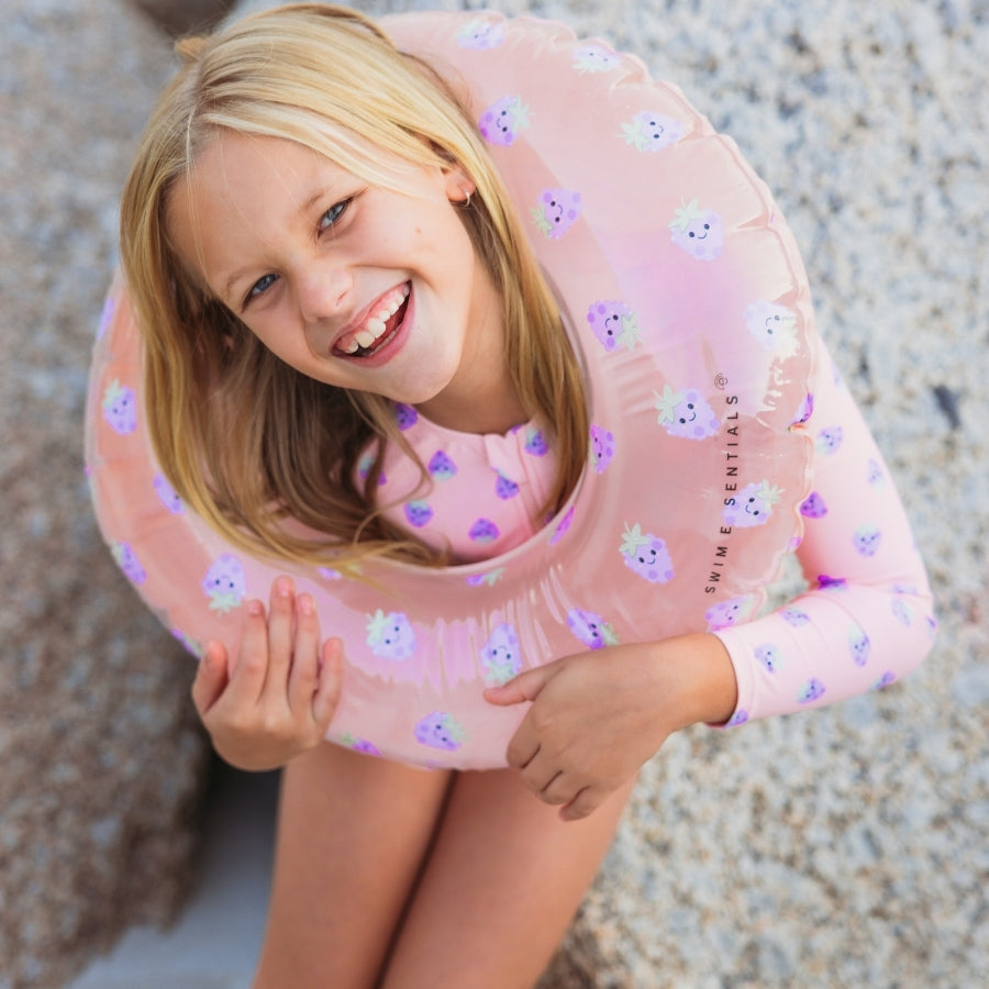 Swim Ring - Beige/Purple - Blackberry - Ø 55 cm