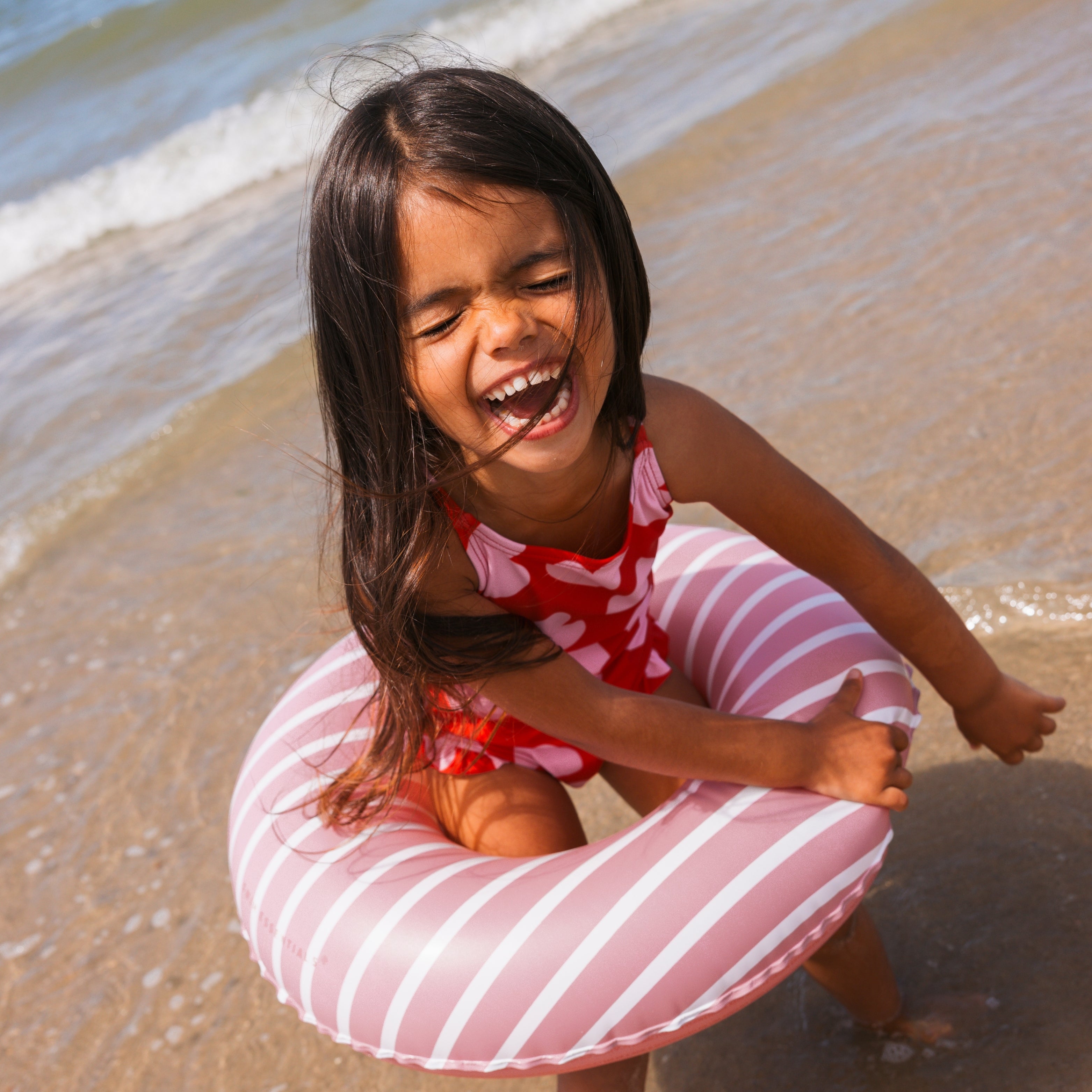 Swim Ring - Red/White - Boldlines - Ø 55 cm