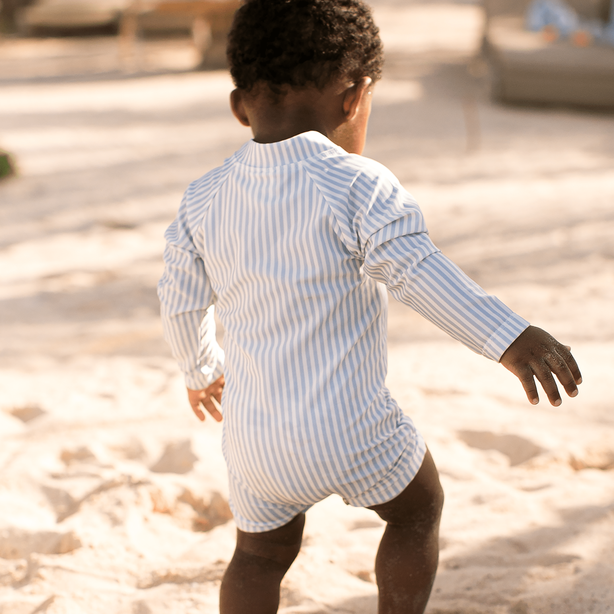 UV Swimsuit Boys - Blue/White - Blue Stripes