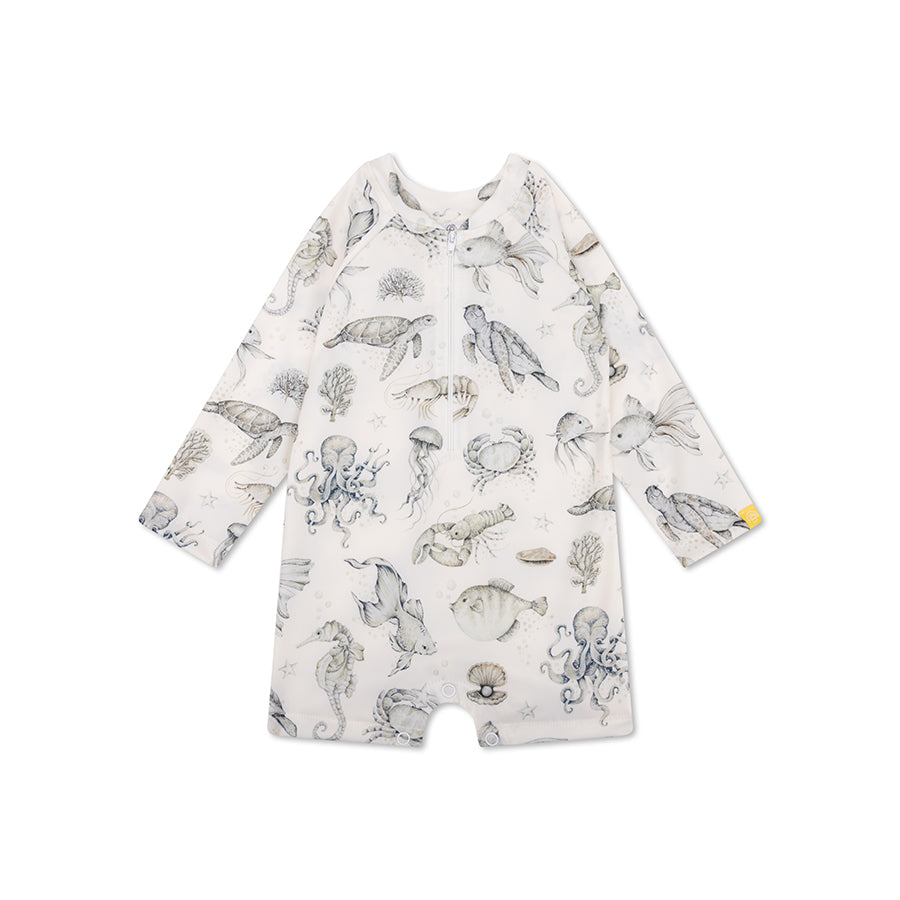 UV Swimsuit Boys - Green/White - Sea Life