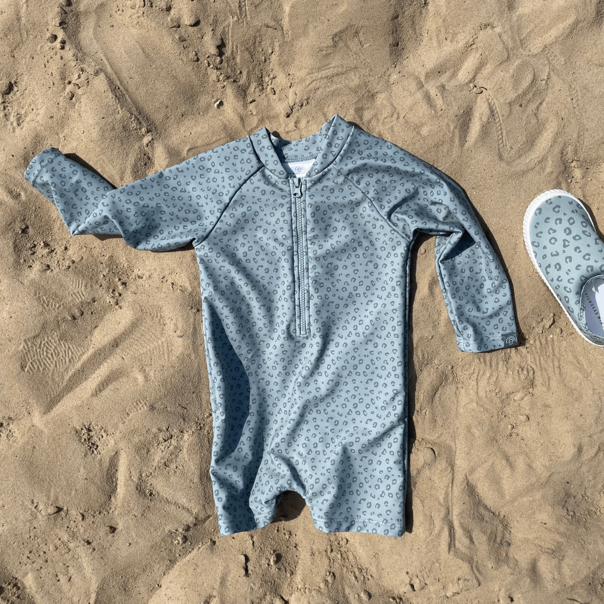 UV Swimsuit Boys - Green - Leopard