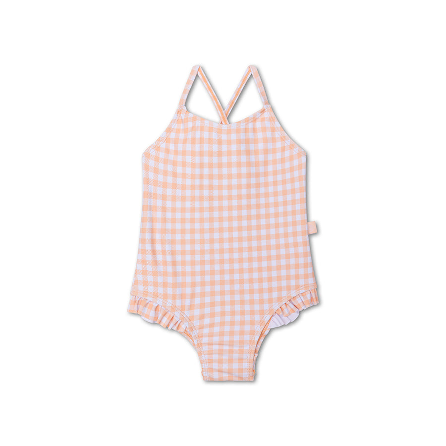 Swimsuit Girls - Orange/White - Sunset Grid