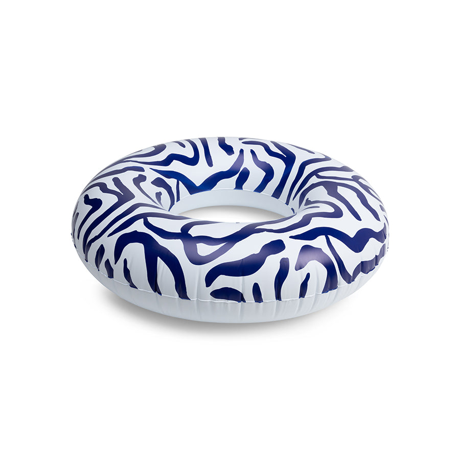 Swim Ring - Blue/White - Vibrant Stripes - Ø 102 cm