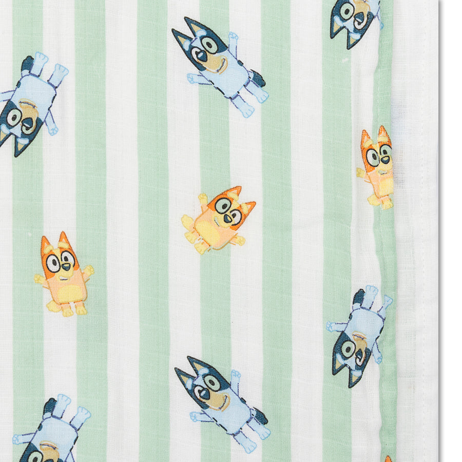 Beach Poncho - White/Blue - Bluey - 50 x 50 cm