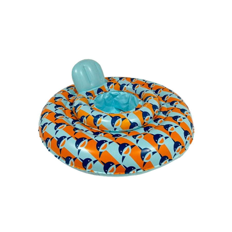 Baby Float - Orange/Blue - Tropical Shark - 0/1 Years