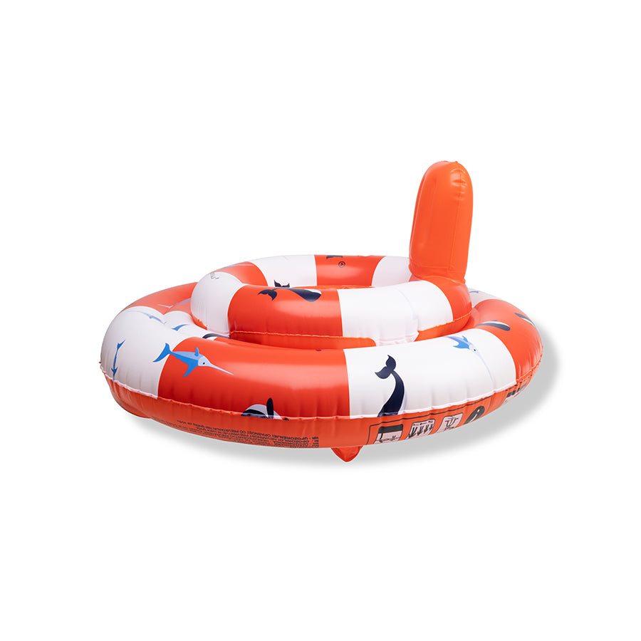 Baby Float - White/Red - Ocean Stripes - 0/1 Years