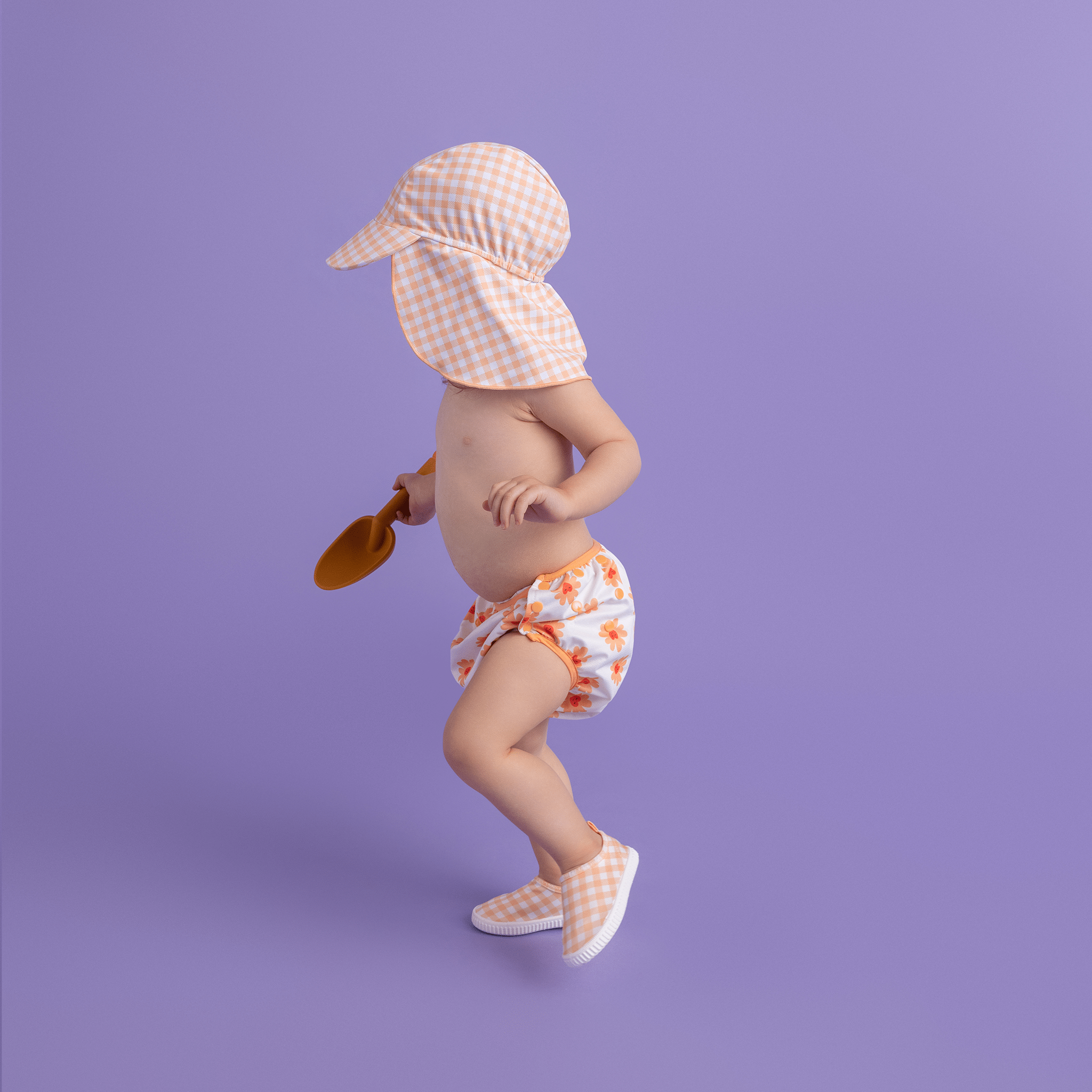 Sun Cap - Orange/White - Sunset Grid