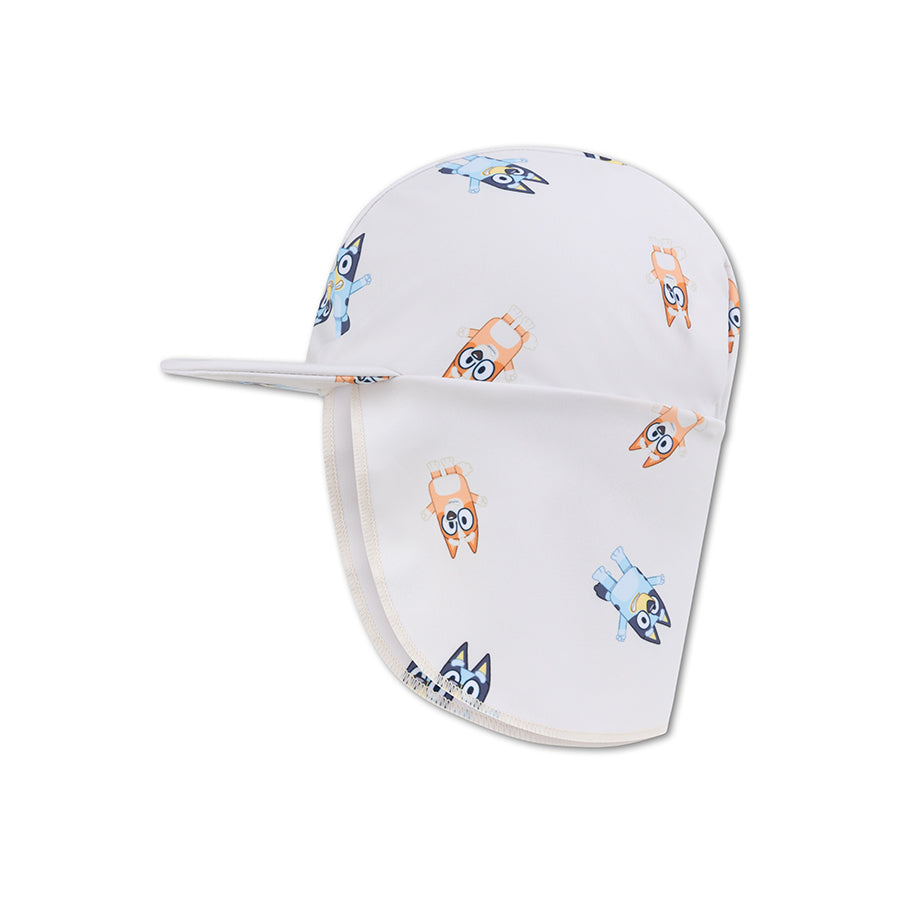 Sun Cap - White - Bluey