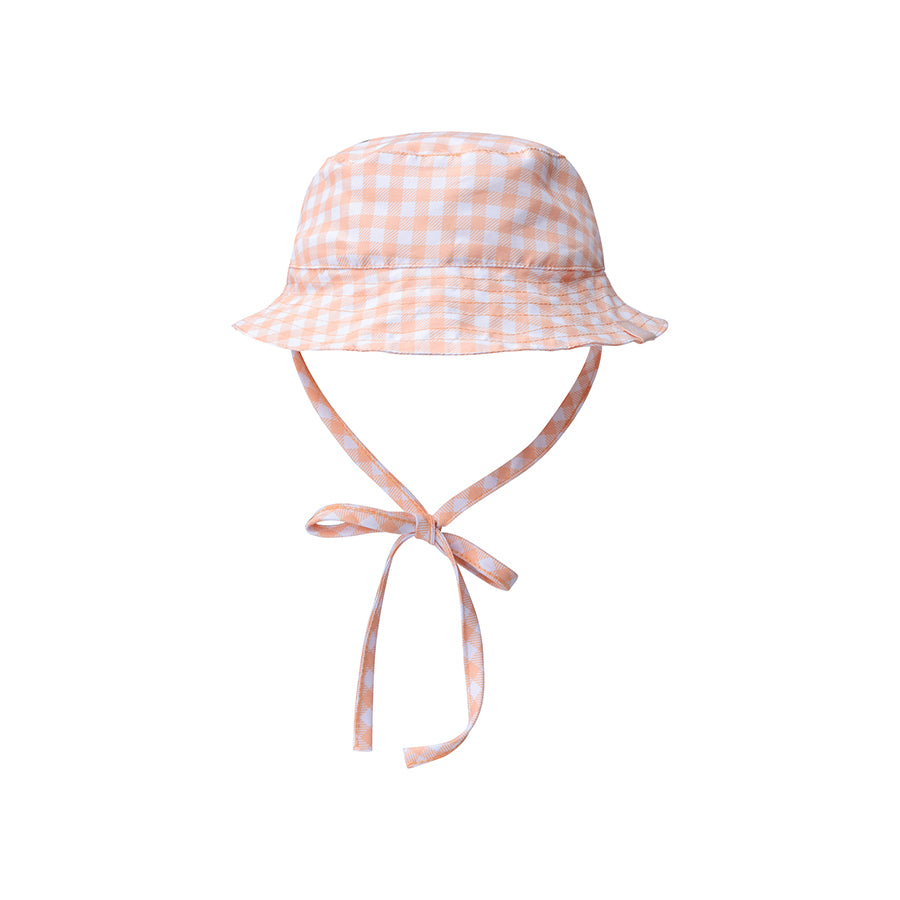 Sun Hat - Orange/White - Sunset Grid