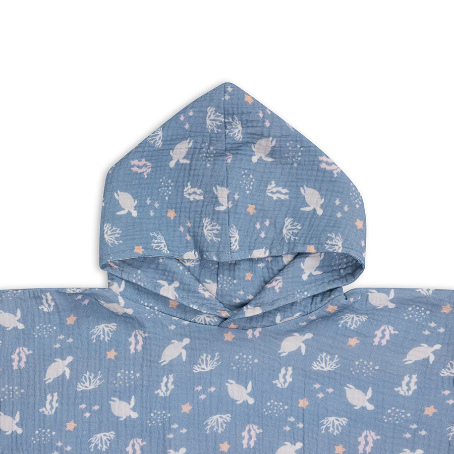 Beach Poncho - Blue - Coral Bliss - 52 x 52 cm