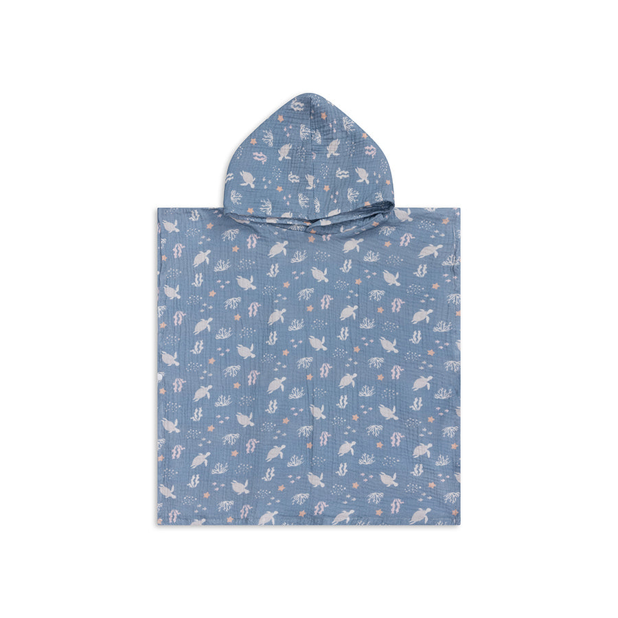 Beach Poncho - Blue - Coral Bliss - 52 x 52 cm